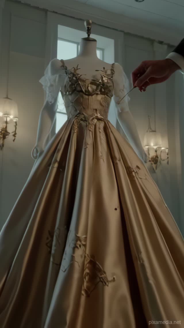 Silk Stitches at Dusk - Fashion & Beauty AI stock